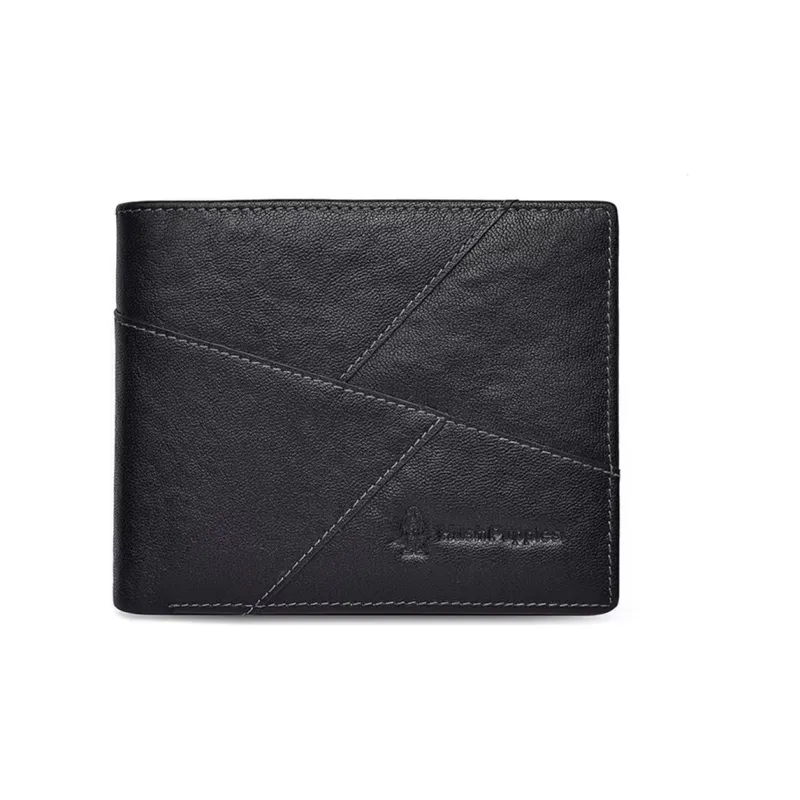 Hush Puppies Vegetable Tanned Top Grain Cow Leather Wallet Regular Men's Black-2