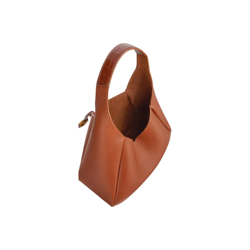 GIVENCHY Grained Calfskin Shoulder Bag Handbag Medium Size Women's Brown-3
