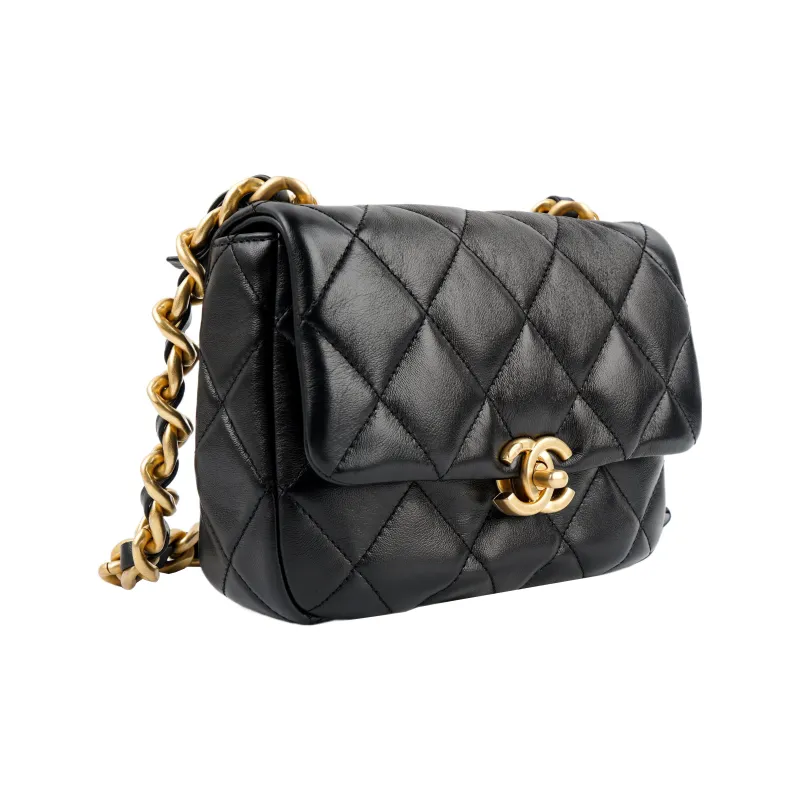 CHANEL Lambskin Crossbody Bags Mini Women's Black-2
