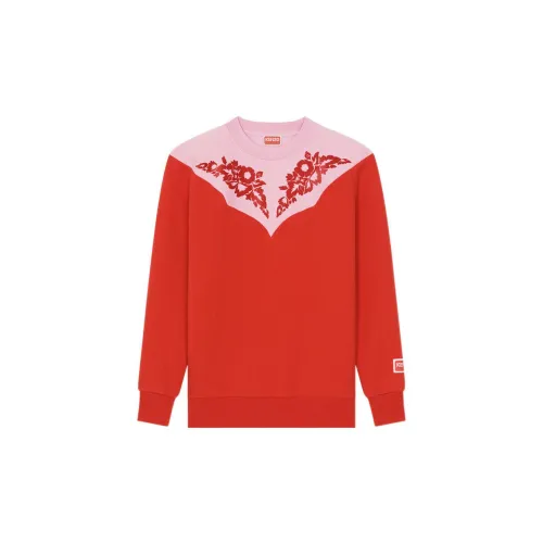 KENZO X Nigo Western Flower Limited Collection Sweatshirts Women's Chinese Red