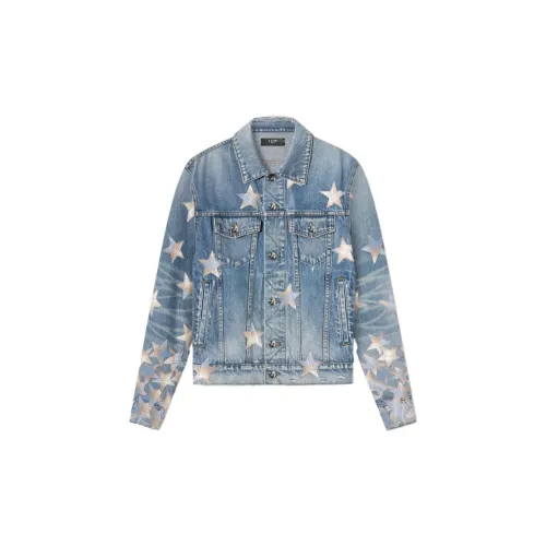 AMIRI Denim Jackets Men Light Blue