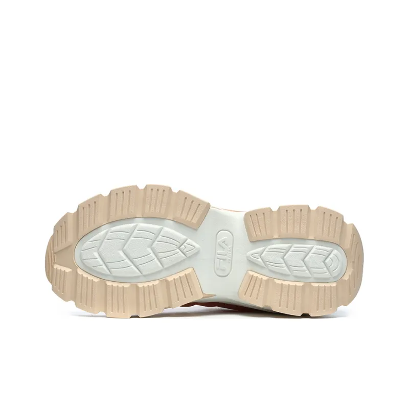 FILA Corallo Corallo Wear Resistant Low Top Casual Shoes Women's White Pink Silver-5