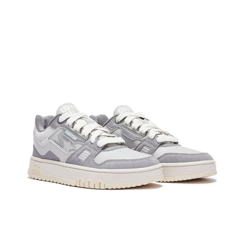 STARTER EP Collection Height Increasing Low Top Skateboard Shoes Women's White Gray-2