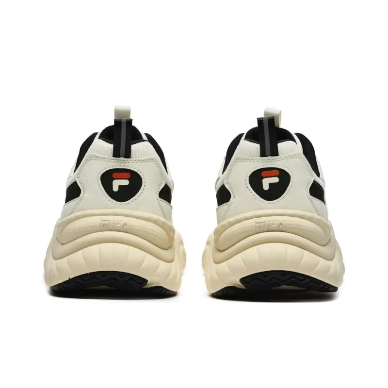 FILA FUSION Conch Anti-Slip Wear-Resistant Low-Top Casual Shoes Men's White Beige-3