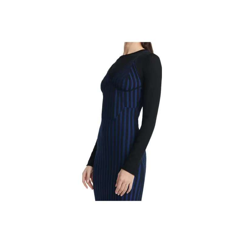 DION LEE Two Toned Knitted Corset Dress-1