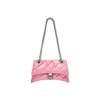 Balenciaga Crush Chain Bag Small Quilted Pink