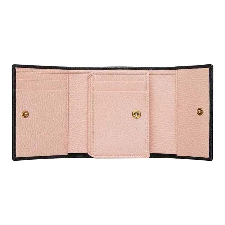 GUCCI Leather Wallets Coin Purses Regular Women's Black-3