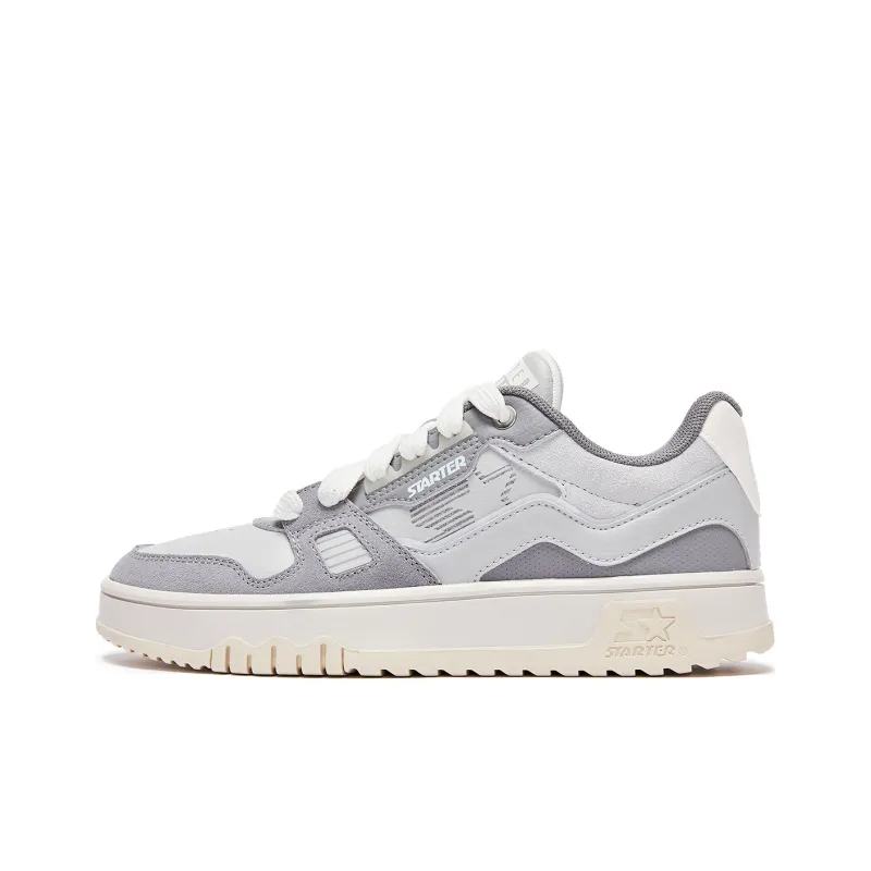 STARTER EP Collection Height Increasing Low Top Skateboard Shoes Women's White Gray-0