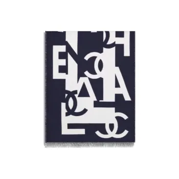 CHANEL Wool Knit Scarves Unisex