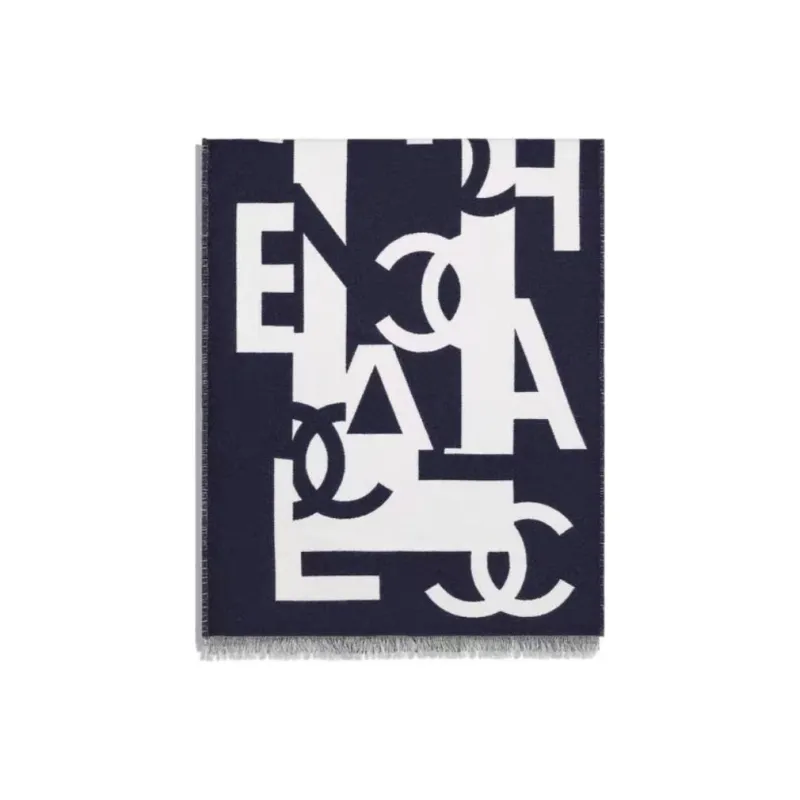 CHANEL Wool Knit Scarves Unisex-0