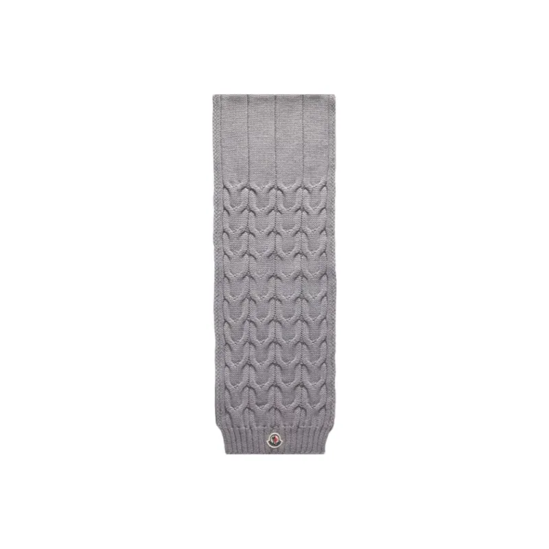 Moncler Wool Knit Scarf Kids' Gray-0