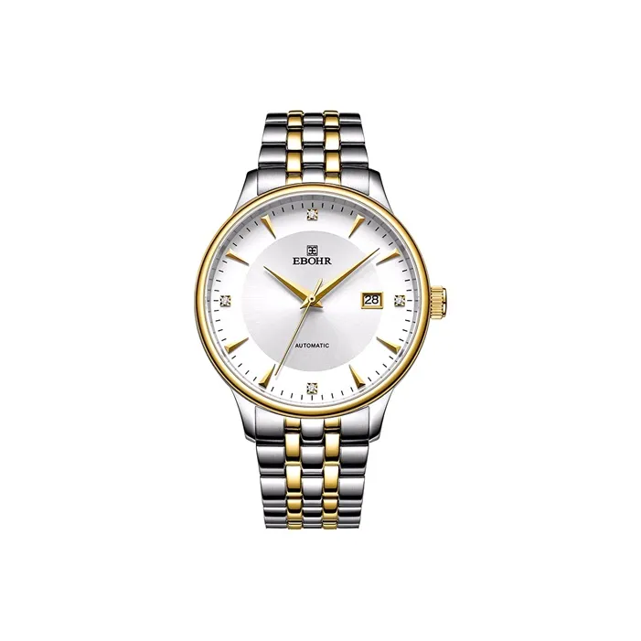 EBOHR EBOHR Master Collection Mechanical Movement Stainless Steel Strap Watch Unisex Black Dial 36480319-9