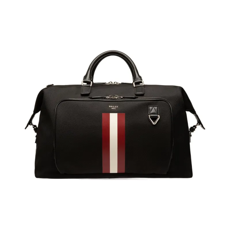BALLY Nylon With Leather Detail Handbag, Shoulder Bag, Crossbody Bag, Travel Bag Men's Black-0