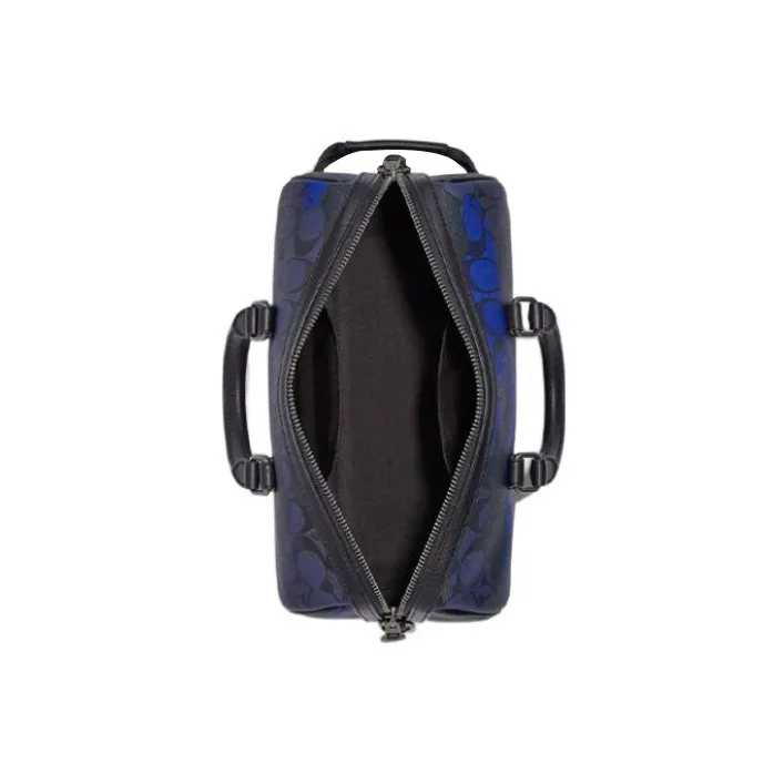 COACH Venturer Cow Leather Travel Bag, Shoulder Bag, Crossbody Bag, Handbag Medium Size Men's Black & Blue-2