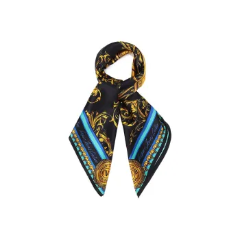 VERSACE JEANS COUTURE Silk Scarves Women's Black