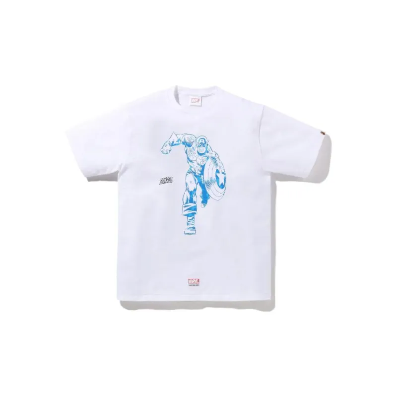Bape X Marvel Comics Captain America T Shirt-1