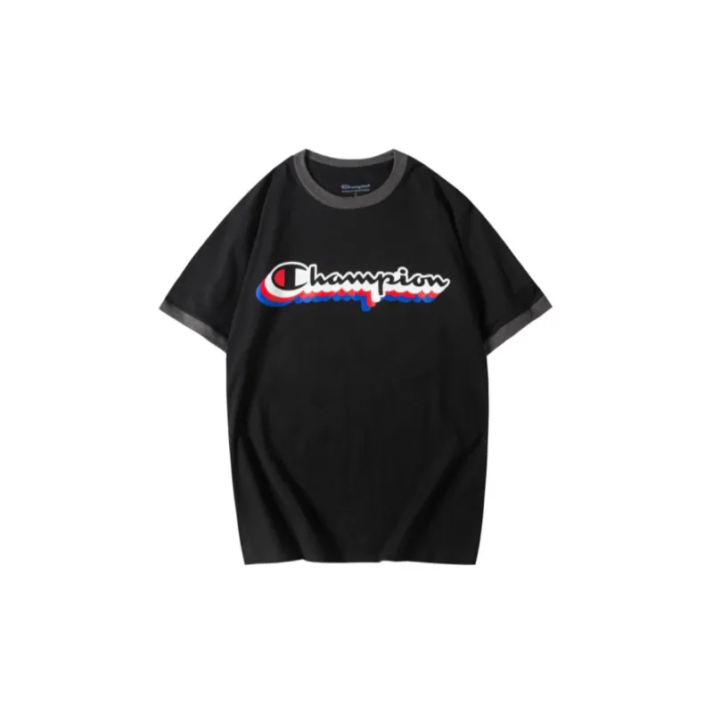 Champion T Shirt US Version Unisex Black-0