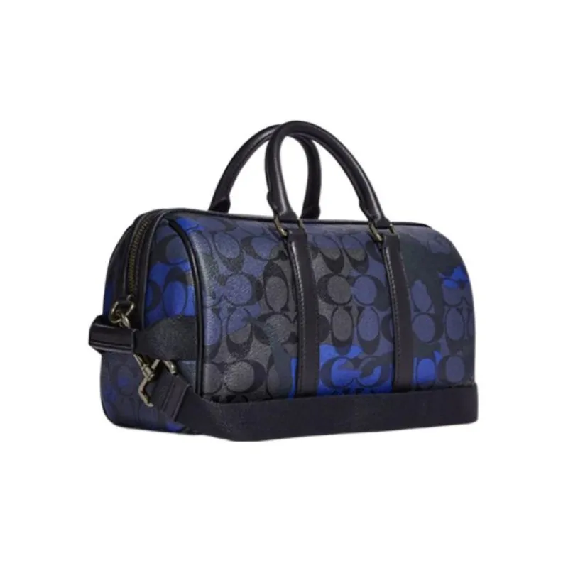 COACH Venturer Cow Leather Travel Bag, Shoulder Bag, Crossbody Bag, Handbag Medium Size Men's Black & Blue-1