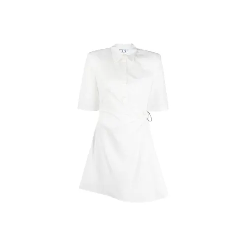 OFF-WHITE Short-Sleeved Dresses Women's White