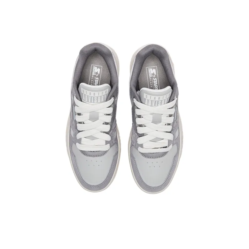 STARTER EP Collection Height Increasing Low Top Skateboard Shoes Women's White Gray-3