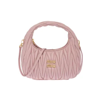 MIU MIU Wander Series Soft Sheep Leather Handbag, Crossbody Bag, Shoulder Bag Women's Pink