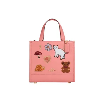 COACH Dempsey Cow Leather Tote Bag Shopping Bag Shoulder Bag Crossbody Bag Handbag Small Size Women's Candy Pink