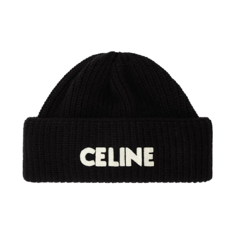CELINE Beanie In Ribbed Wool-0