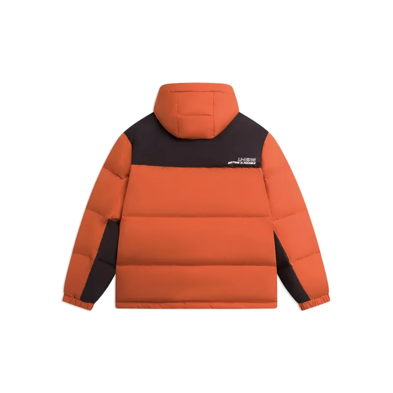 LiNing Sports Fashion Collection Down Jacket Winter Unisex Cinnabar Orange-0