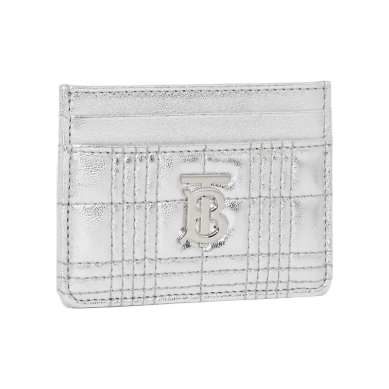 Burberry Lola Lola Bag Lambskin Card Holder Regular Women's Silver-1