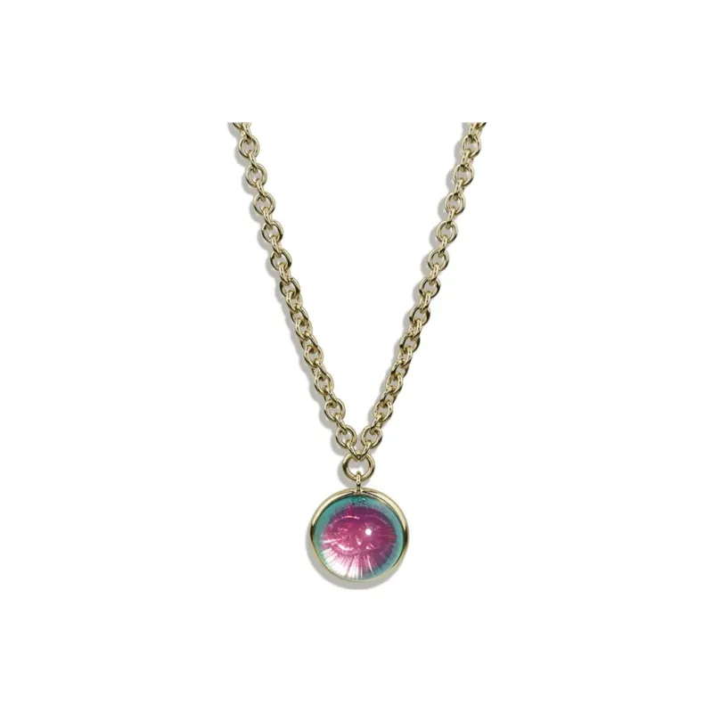 CHANEL Necklaces Women's Green/Pink-0
