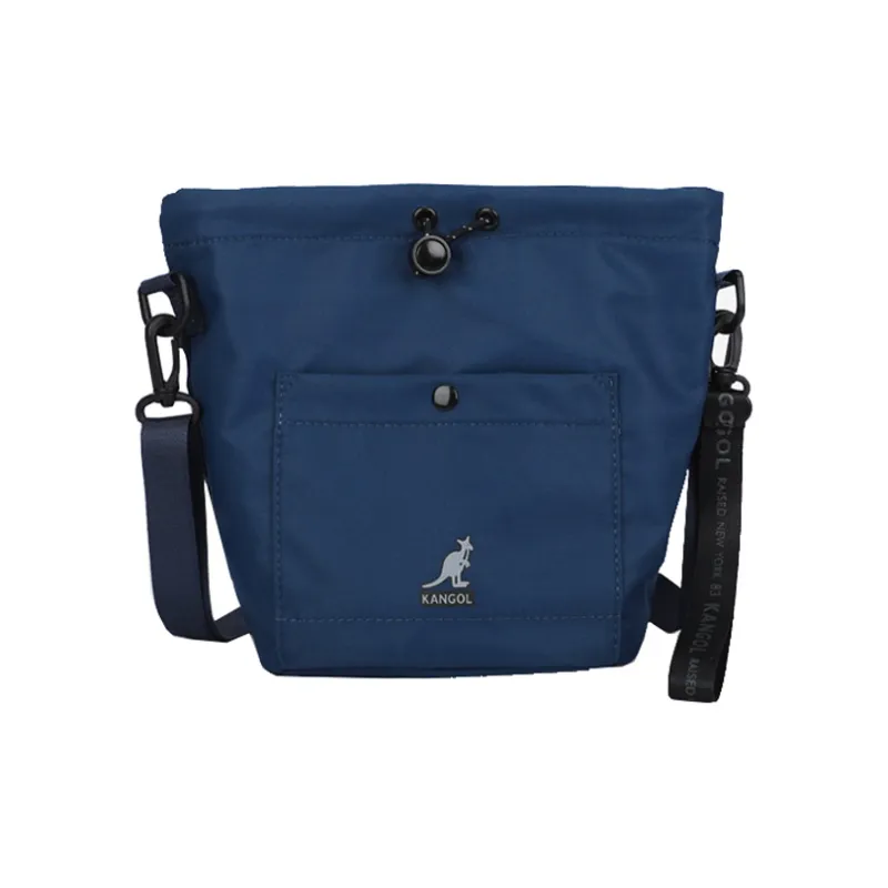 KANGOL Nylon Round Bucket Bag Shoulder Bag Unisex Khaki/Navy Blue/Black/Mint Green/Olive Green-3