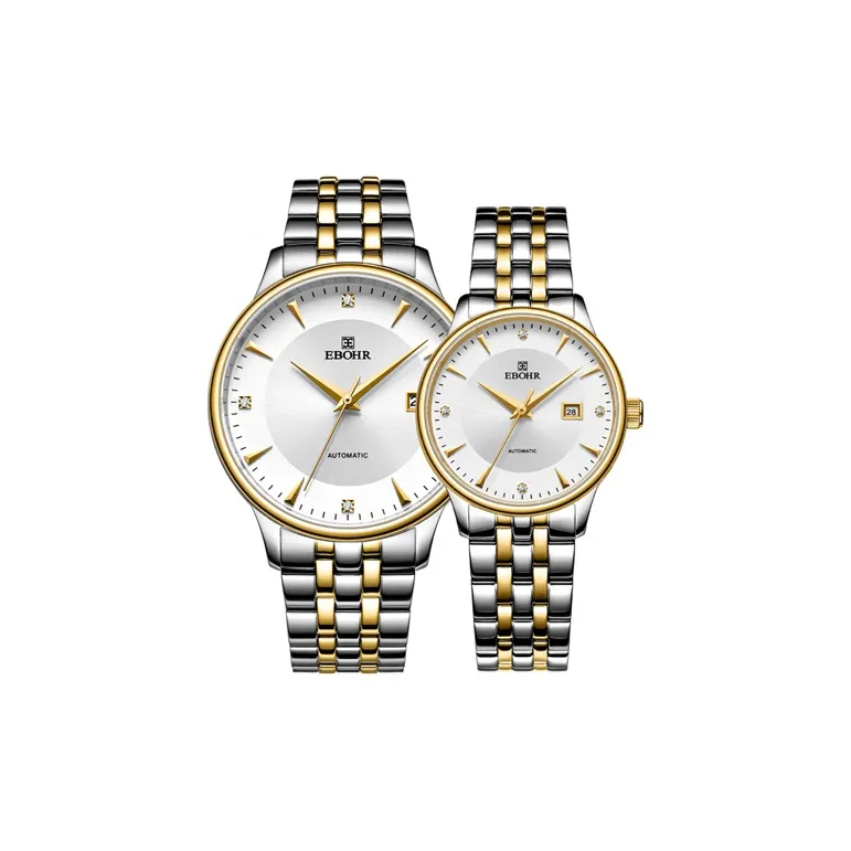 EBOHR EBOHR Master Collection Mechanical Movement Stainless Steel Strap Watch Unisex Black Dial 36480319-20