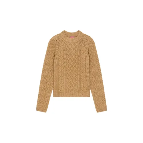 KENZO X Nigo Western Flower Limited Collection Cashmere Sweaters Women's Brown