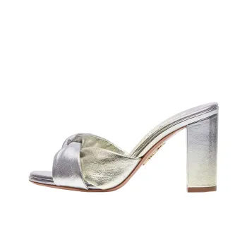 AQUAZZURA Olie Slide Slippers Women's Silver