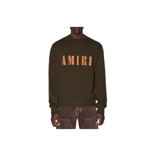 AMIRI Cashmere Sweaters Men Army Green