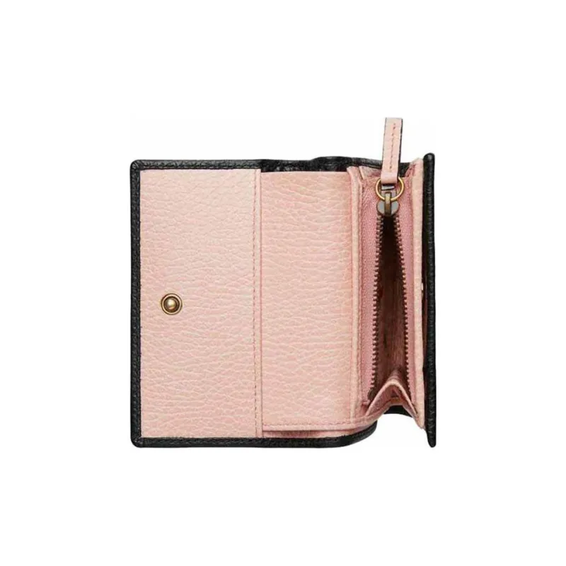 GUCCI Leather Wallets Coin Purses Regular Women's Black-2