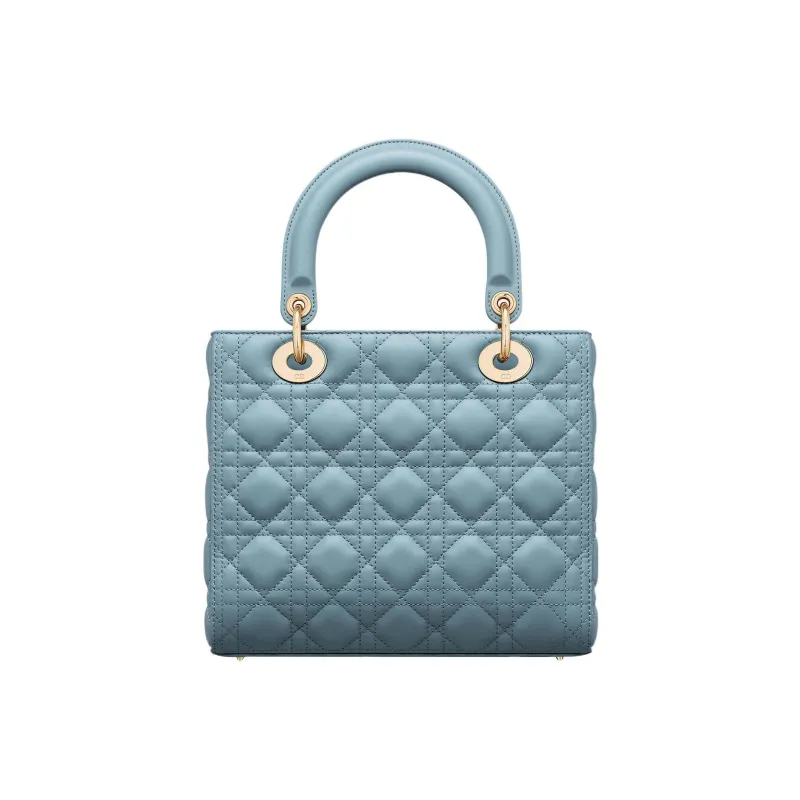 DIOR Lady Dior Sheepskin Daisie Bag Shoulder Bag Crossbody Bag Handbag Medium Size Women's Sky Blue-2