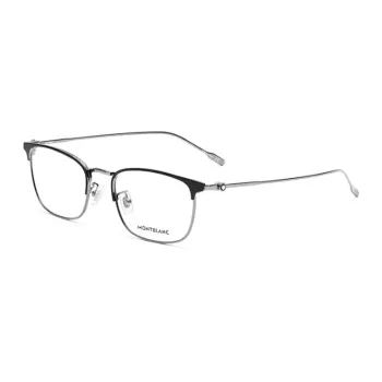MONTBLANC Plate And Metal Rectangular Eyeglass Frames Unisex
