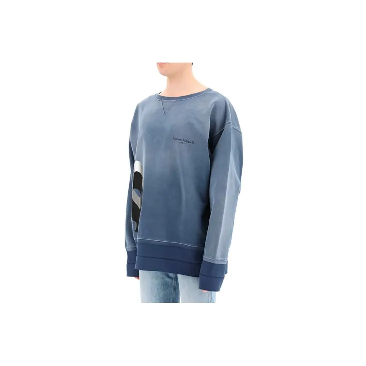 Maison Margiela Sweatshirt Men's Blue Gray-4