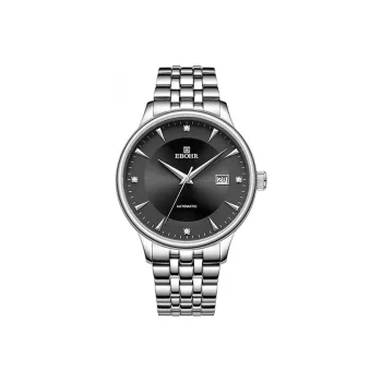 EBOHR EBOHR Master Collection Mechanical Movement Stainless Steel Strap Watch Unisex Black Dial 36480319