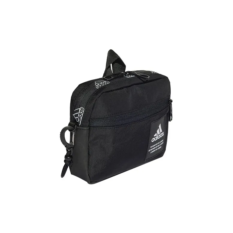 Adidas Nylon Fabric Handbag Shoulder Bag Crossbody Bag Regular Unisex Black-2