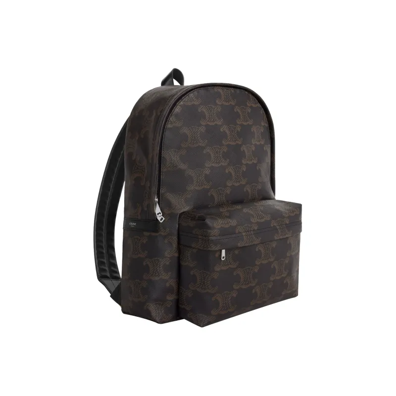CELINE Leather Trim Backpack Medium Size Men's Black-1