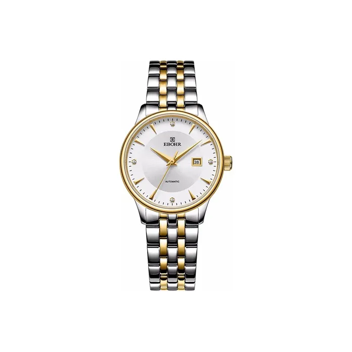 EBOHR EBOHR Master Collection Mechanical Movement Stainless Steel Strap Watch Unisex Black Dial 36480319-14