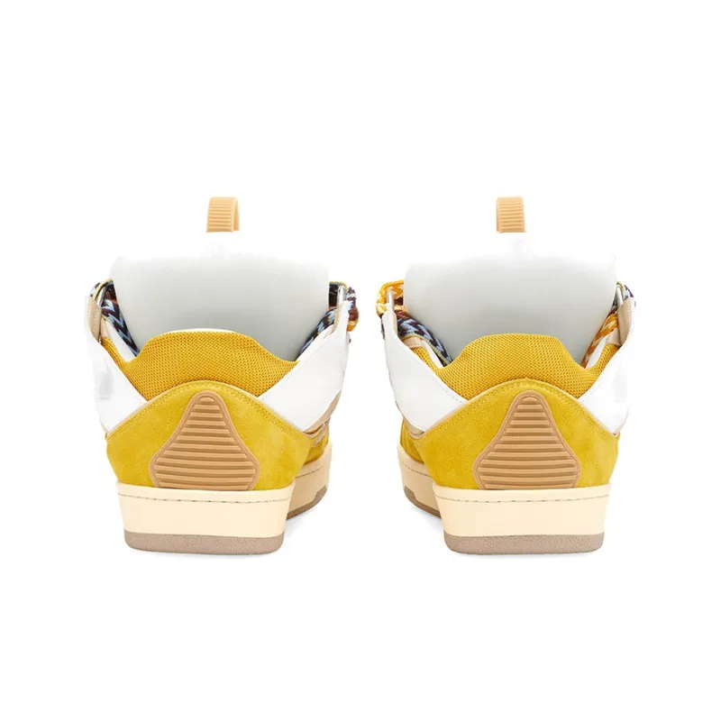 Lanvin Curb Sneakers 'White Yellow'-3