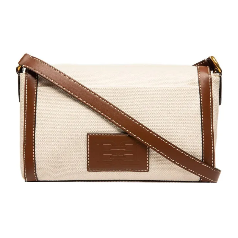 BALLY Fabric With Cow Leather Shoulder Bag Crossbody Bag Regular Women's Ecru-2