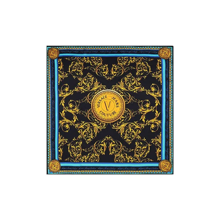 VERSACE JEANS COUTURE Silk Scarves Women's Black-3