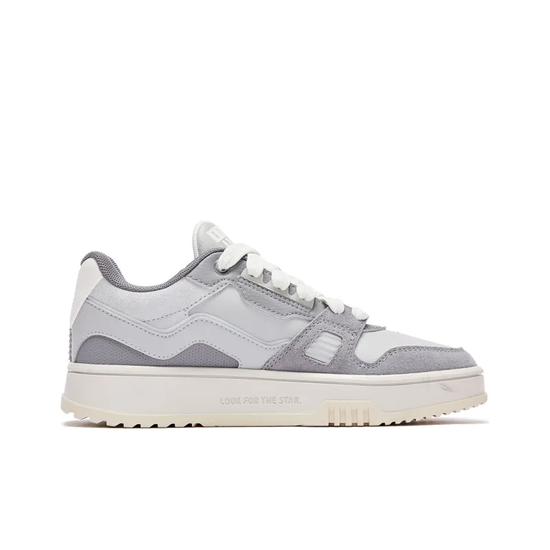STARTER EP Collection Height Increasing Low Top Skateboard Shoes Women's White Gray-1