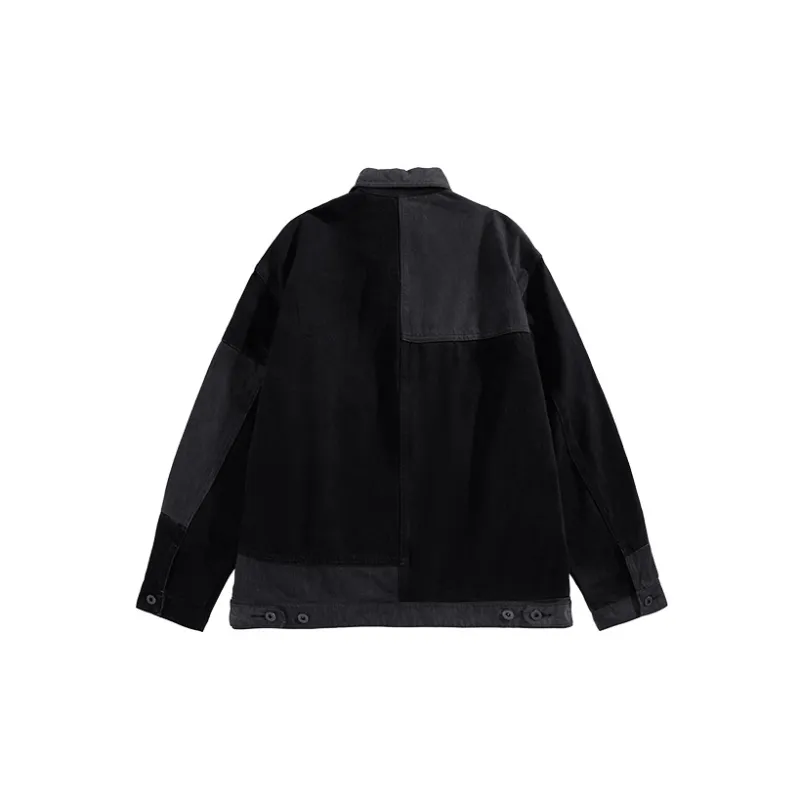 PEACEBIRD MEN Denim Jacket Unisex Black-1