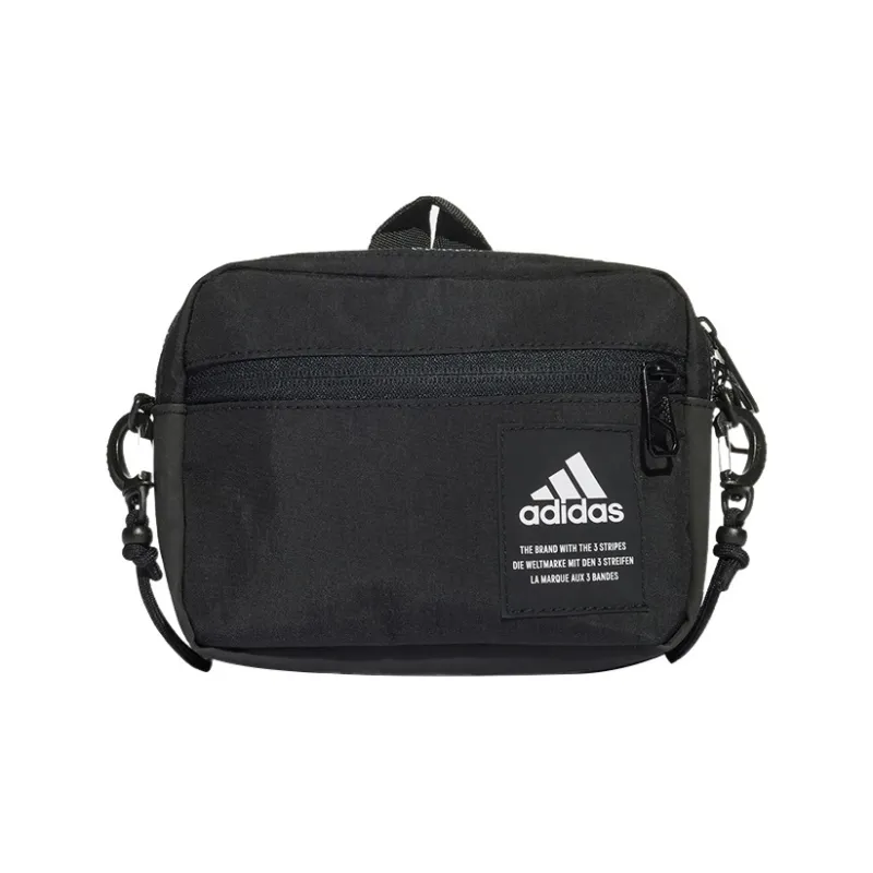 Adidas Nylon Fabric Handbag Shoulder Bag Crossbody Bag Regular Unisex Black-0