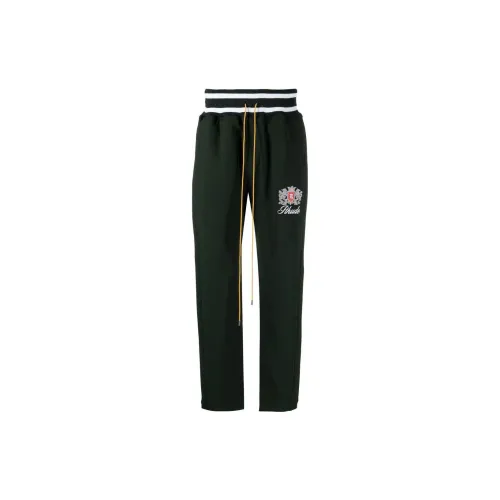 RHUDE Knitted Sweatpants Men Green